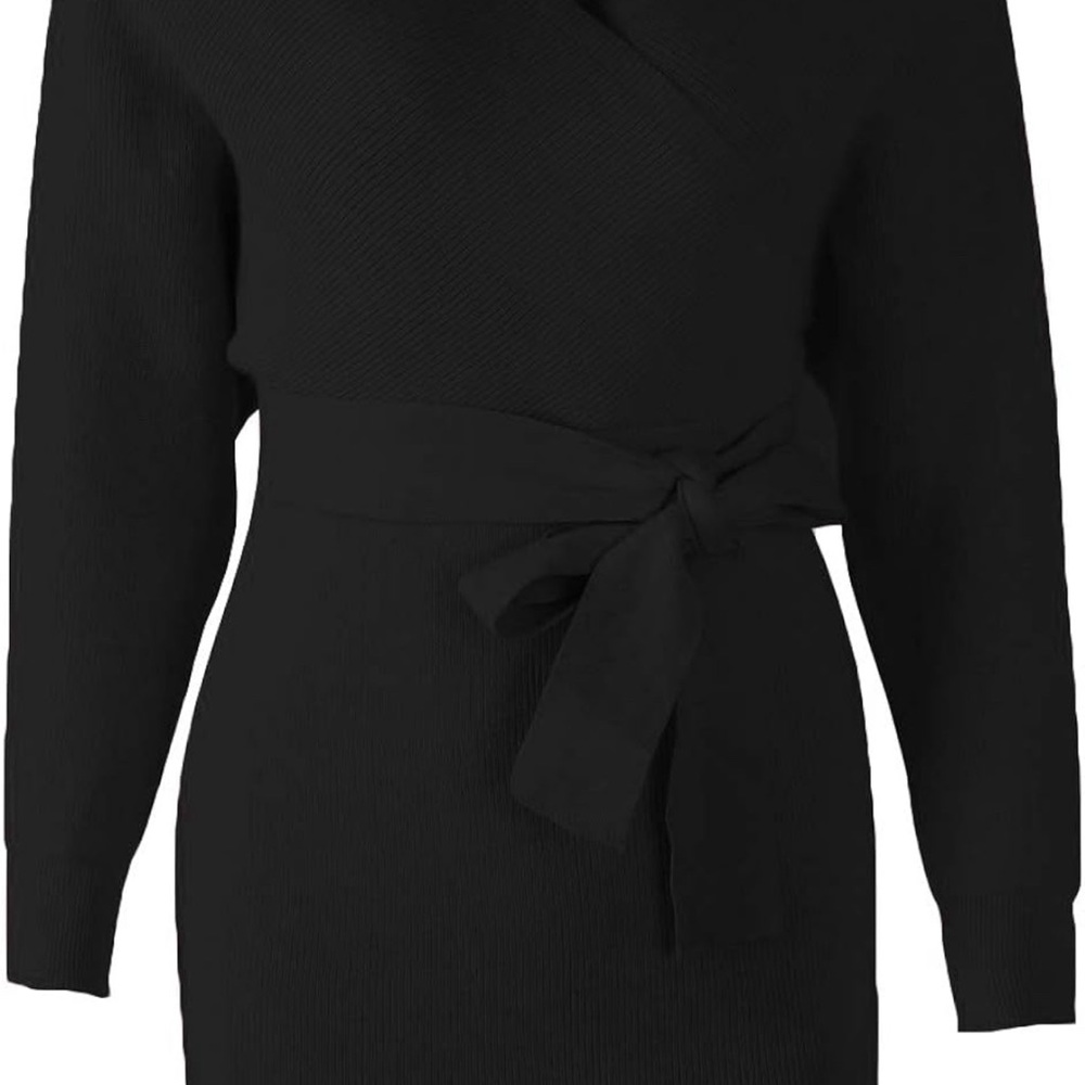 New Black Sweater Dress Size Medium - Picture 6 of 9